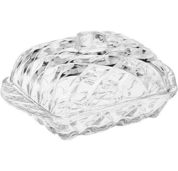 Manteigueira de cristal de chumbo deli 16,9 x 8 cm