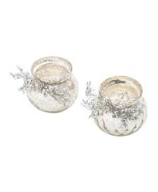 Porta-velas vidro silver flower prestige saldo