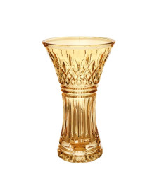 Vaso cristal de chumbo lys ambar 15x10x24cm wolff