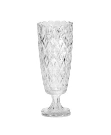 Vaso cristal com pé 39 cm angélica wolff