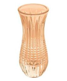 Vaso cristal de chumbo queen ambar 6x15cm wolff