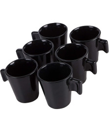 Mini caneca ceramica black6 peças 80ml mimo 