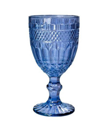 Jogo de 6 taças vidro p/água brand azul escuro 345ml bon gourmet 
