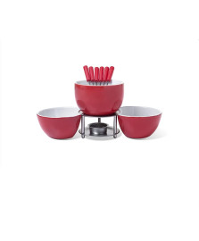 Conjunto p/fondue 10 pçs vermelho brinox