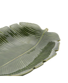 Folha Decorativa de Cerâmica Banana Leaf Verde 23 x 16 x 4,5 cm LYOR