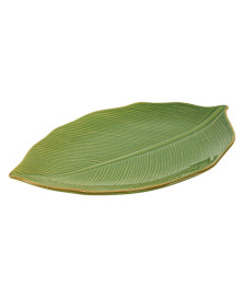 Folha decorativa de cerâmica banana leaf verde 35,5 cm lyor