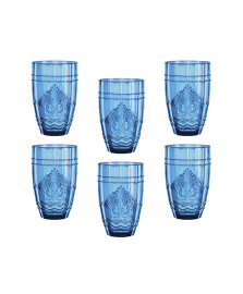 Jogo 06 copos altos safira azul mart