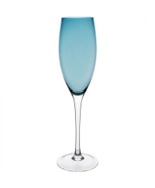 Jogo 06 taças champagne cristalin azul ink