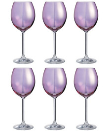 Jogo 6 taças para vinho violeta luster art home