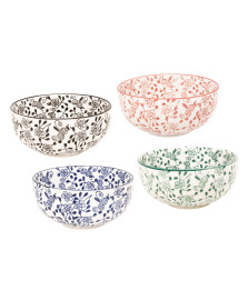 Jogo de bowls em porcelana munique coloridos 13 x 6 cm 4 peças lyor