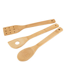 Jogo de utensílios em bambu 3 peças utily domama