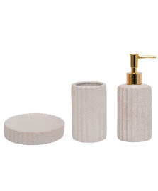 Kit para banheiro branco em ceramica mart