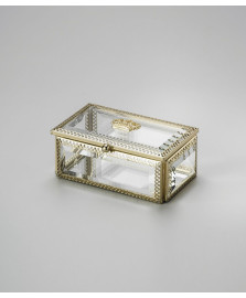 Porta jóias em vidro 12,5 x 7,5 cm crown lyor