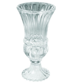 Vaso com pé royal 40 cm cristal bohemia