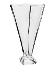 Vaso de cristal 33 cm quadro bohemia