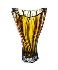 Vaso de cristal de chumbo paradise ambar 31 cm