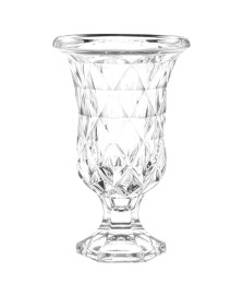 Vaso de vidro com pé diamond 15 x 24 cm lyor