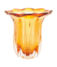 Vaso de vidro italy ambar 18x18,5cm wolff