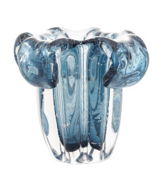 Vaso de vidro italy azul 14x13cm wolff