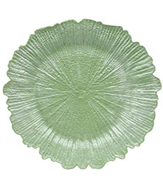 Sousplat plastico verde 33x2cm royal decor