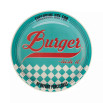 Prato raso burger 26 cm porcelana azul oxford