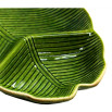 Folha decorativa de ceramica leaf verde 25 cm lyor 
