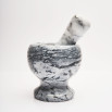 Pilao de marmore com socador cinza 10,5 x 10,5 cm bon gourmet