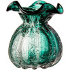 Vaso de vidro tipo murano italy verde esmeralda lyor