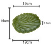 Folha decorativa ceramica banana leaf verde 19x16x3,5 cm lyor