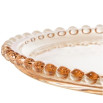 Jogo de 4 pratos cristal coracao pearl ambar 18x15x2cm 