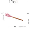 Pegador p/massa de silicone c/cabo de bambu charmy rosa 31cm lyor