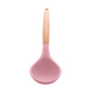 Colher de silicone c/cabo de bambu charmy rosa 31,5cm lyor 