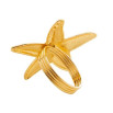 Jogo 4 aneis p/guardanapos estrela do mar dourado royal