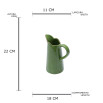 Jarro decorativo de ceramica verde 18,2x11,3 cm 