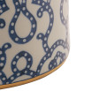 Potiche decorativo porcelana azul/branco 18x28cm royal