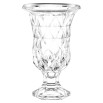 Vaso de vidro com pé diamond 15 x 14 cm lyor 