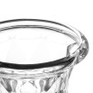 Vaso de vidro com pé diamond 15 x 14 cm lyor 