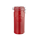 Pote vidro tampa hermetica 1,3 litro vermelho haüskraft