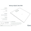 Balanca digital para banheiro preta 28 x 28 cm euro