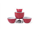 Conjunto p/fondue 10 pçs vermelho brinox