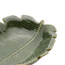 Folha Decorativa de Cerâmica Banana Leaf Verde 16 x 12 cm LYOR