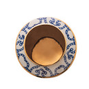 Potiche decorativo porcelana azul/branco 18x18cm royal