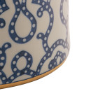 Potiche decorativo porcelana azul/branco 18x18cm royal