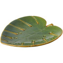 Folha Decorativa Cerâmica Costela de Adão Leaf Verde 28 x 26 cm LYOR