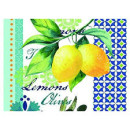 Tabua Retangular Limão Em Vidro 40x30 cm Dynasty